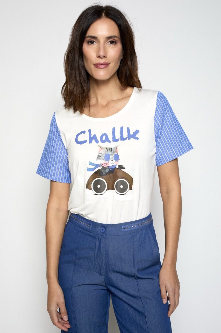 Camiseta Vesta azul Poupée Chic