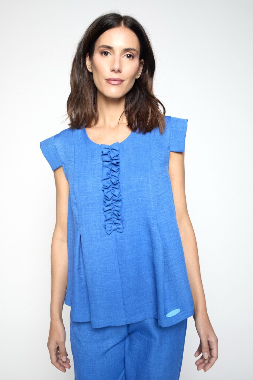 Blusón Dion azul Poupée Chic - Imagen 4