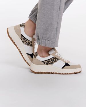 Zapatilla Qwen leopardo