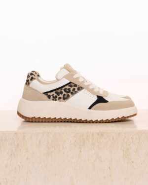 Zapatilla Qwen leopardo