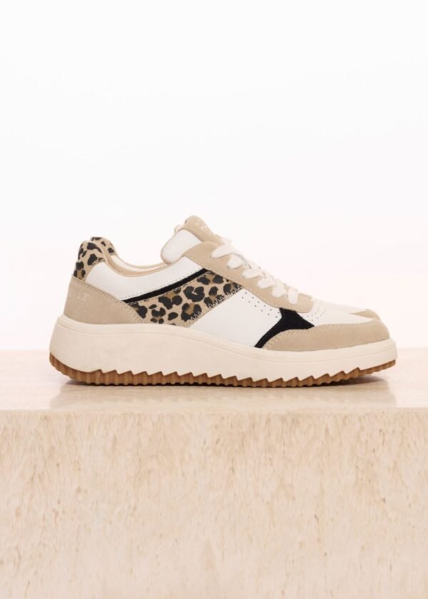 Zapatilla Qwen leopardo