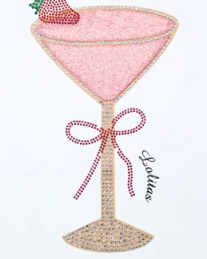 Camiseta blanca copa cocktail Lolitas