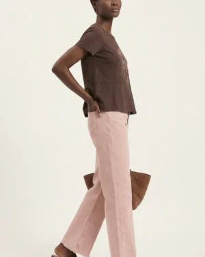 Camiseta marrón con mujer de brillos Lolitas