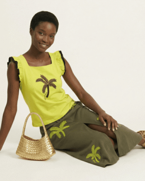 Camiseta verde lima palmera Lolitas