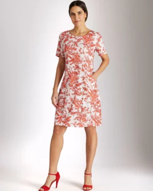 Vestido Ukido azul y naranja