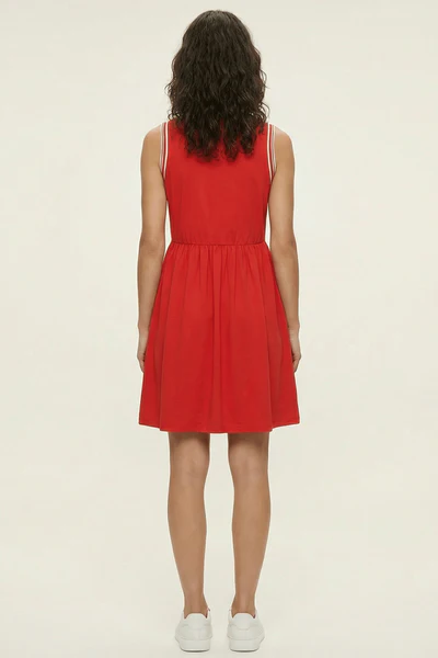 Vestido rojo escote pico Lolitas - Imagen 2