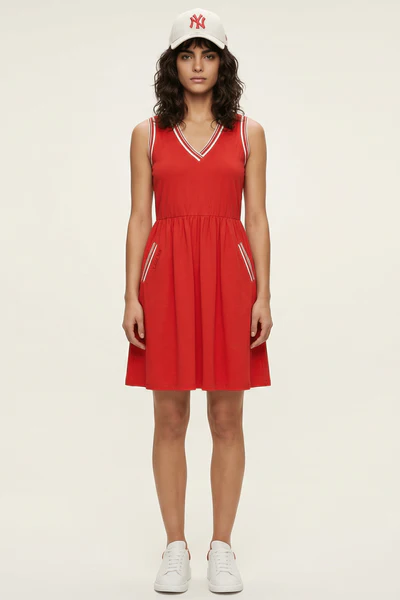 Vestido rojo escote pico Lolitas - Imagen 3