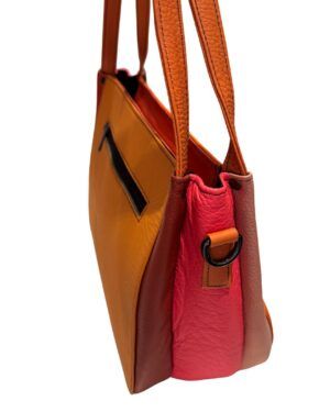 Bolso piel Nora Soruka naranja