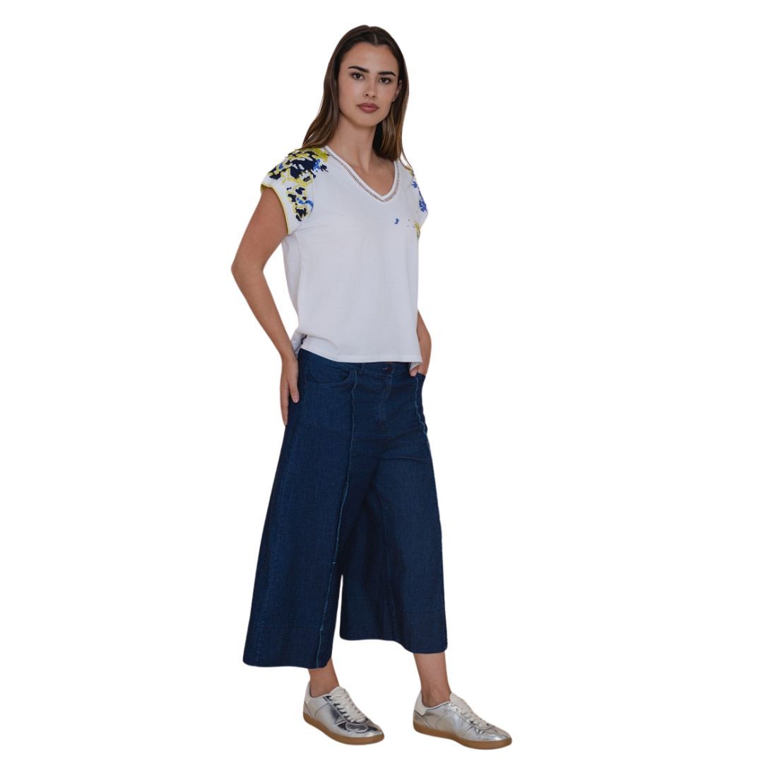 Pantalón ancho color vaquero WNT