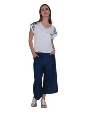 Pantalón ancho color vaquero WNT