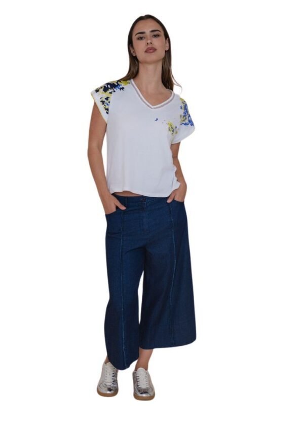 Pantalón ancho color vaquero WNT