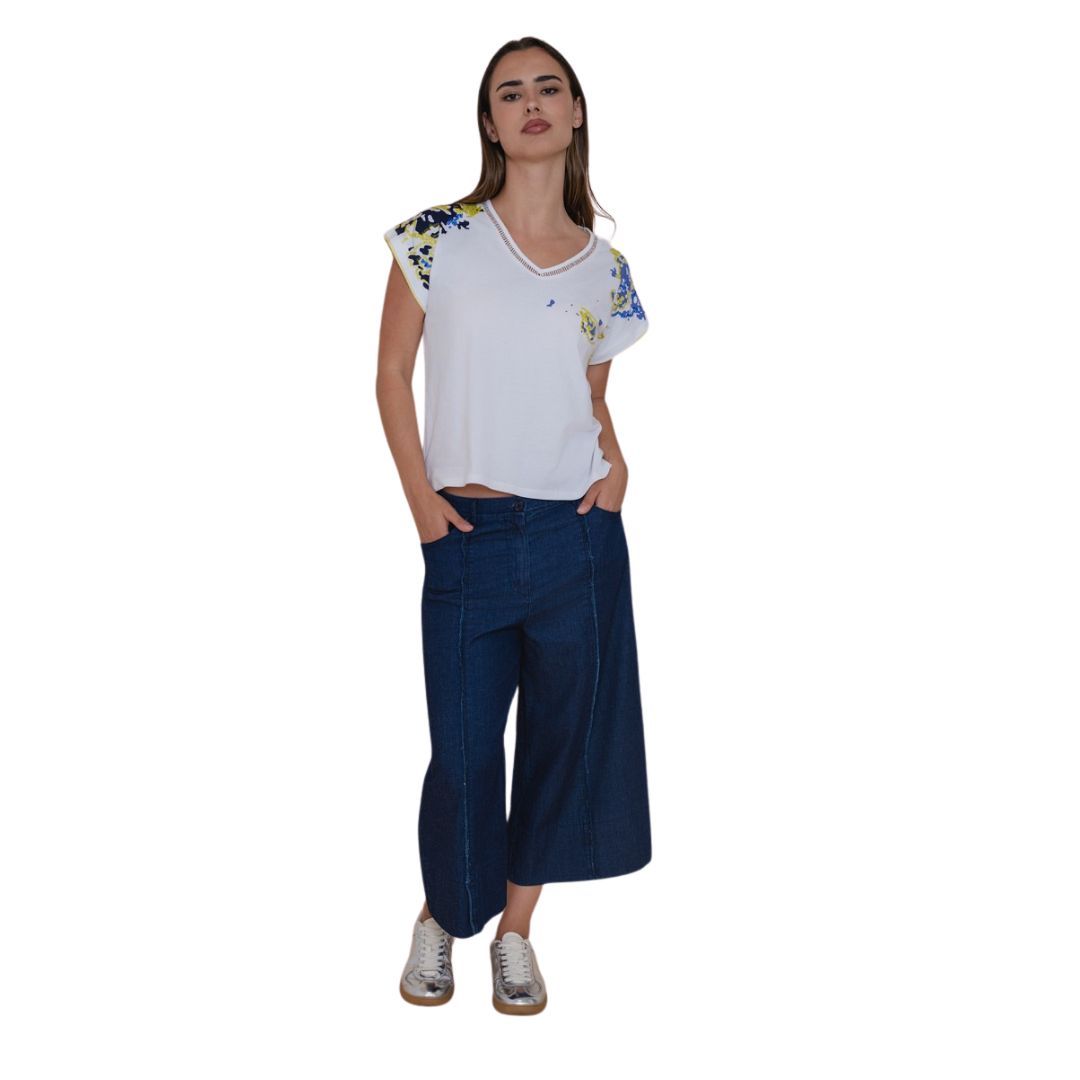 Pantalón ancho color vaquero WNT - Imagen 2