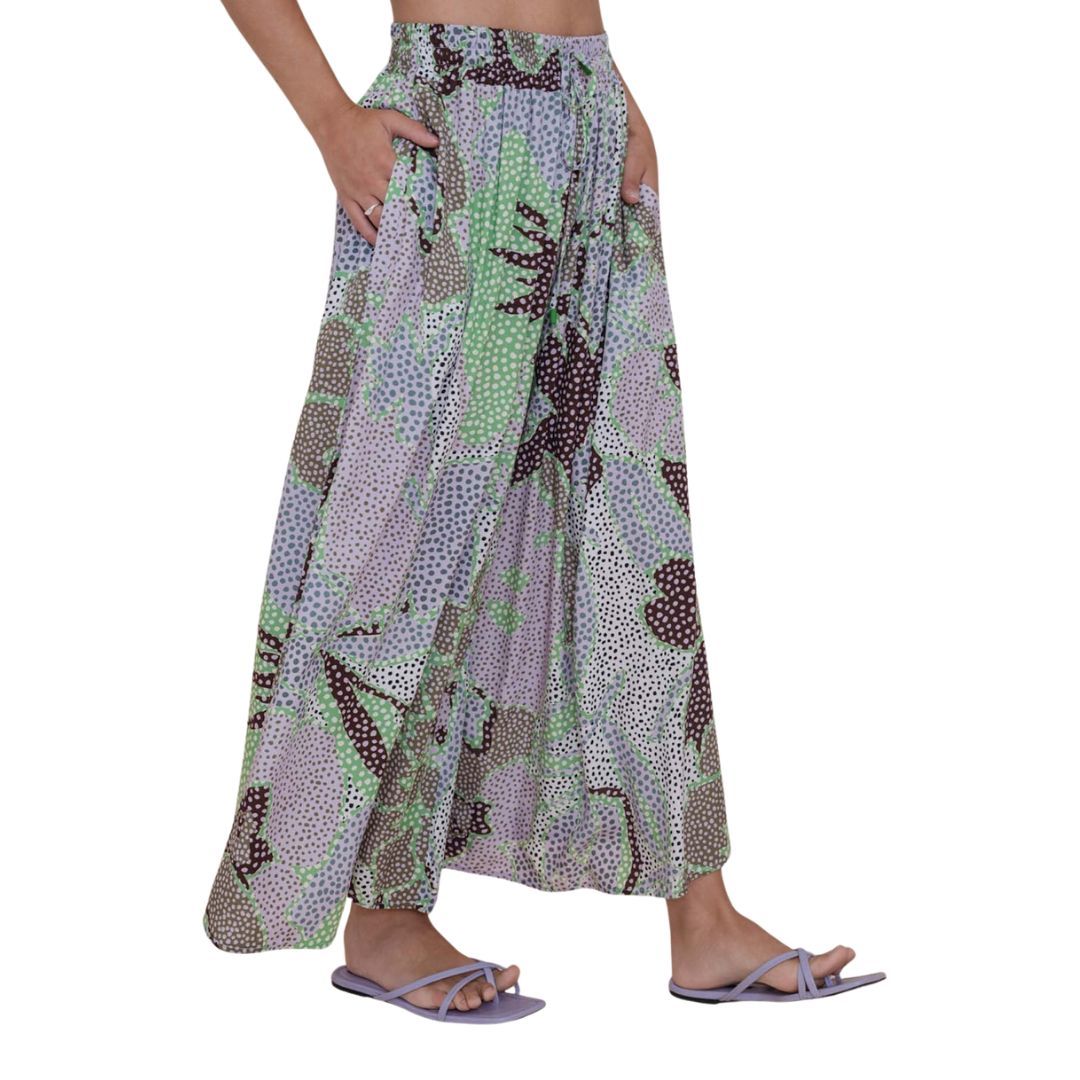 Pantalón pata elefante estampado lila WNT - Imagen 2