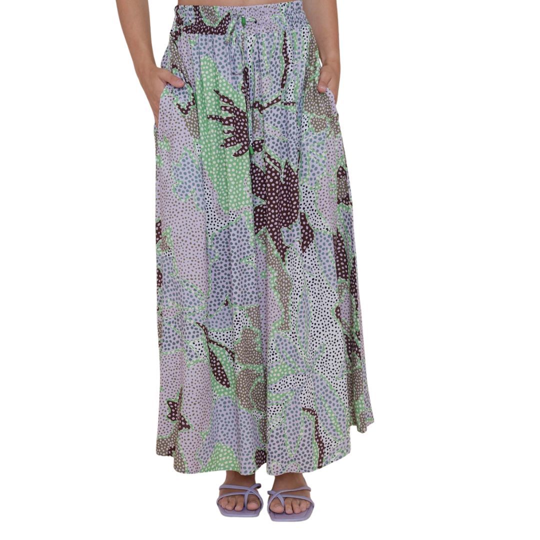 Pantalón pata elefante estampado lila WNT - Imagen 5