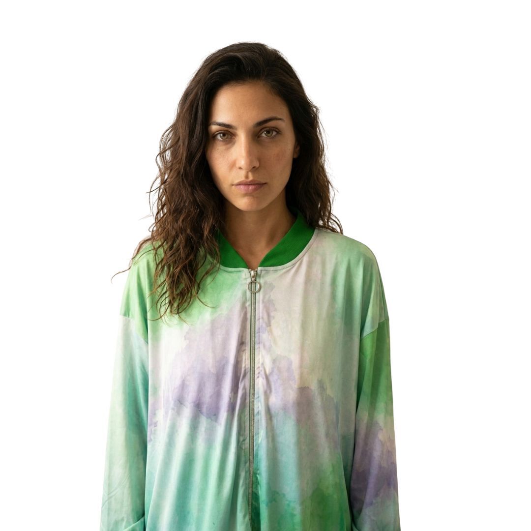 Bomber punto seda WNT verde