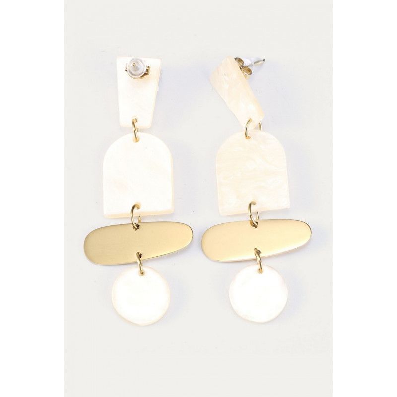 Pendientes Yenabi blanco