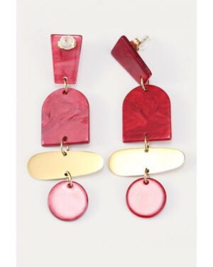 Pendientes Yenabi rojo