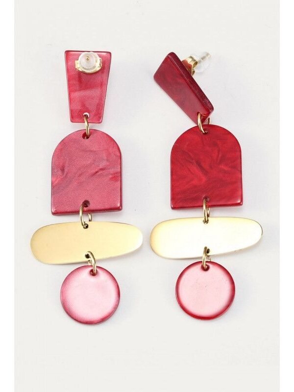 Pendientes Yenabi rojo