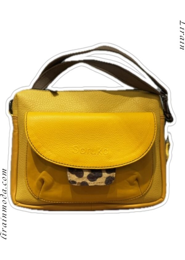 Bolso piel Cher Soruka amarillo