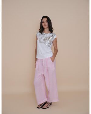 Top estampado plata WNT