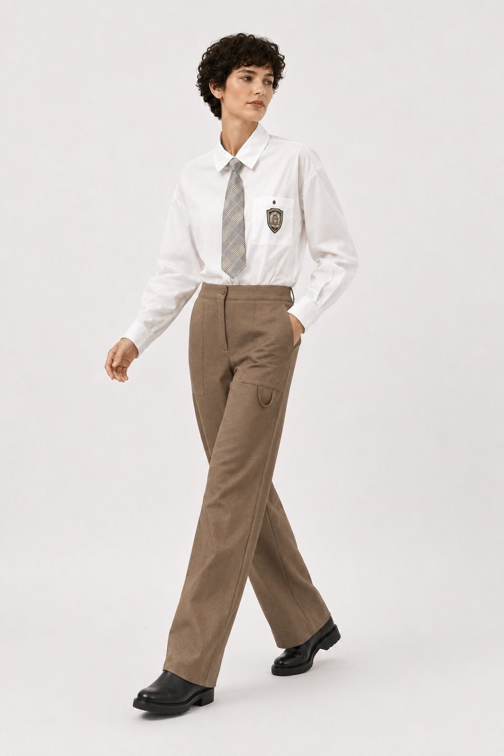 Pantalón Sibila Camel Poupée Chic - Imagen 2