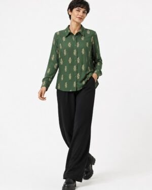 Blusón camisero Hermione granate Poupée Chic