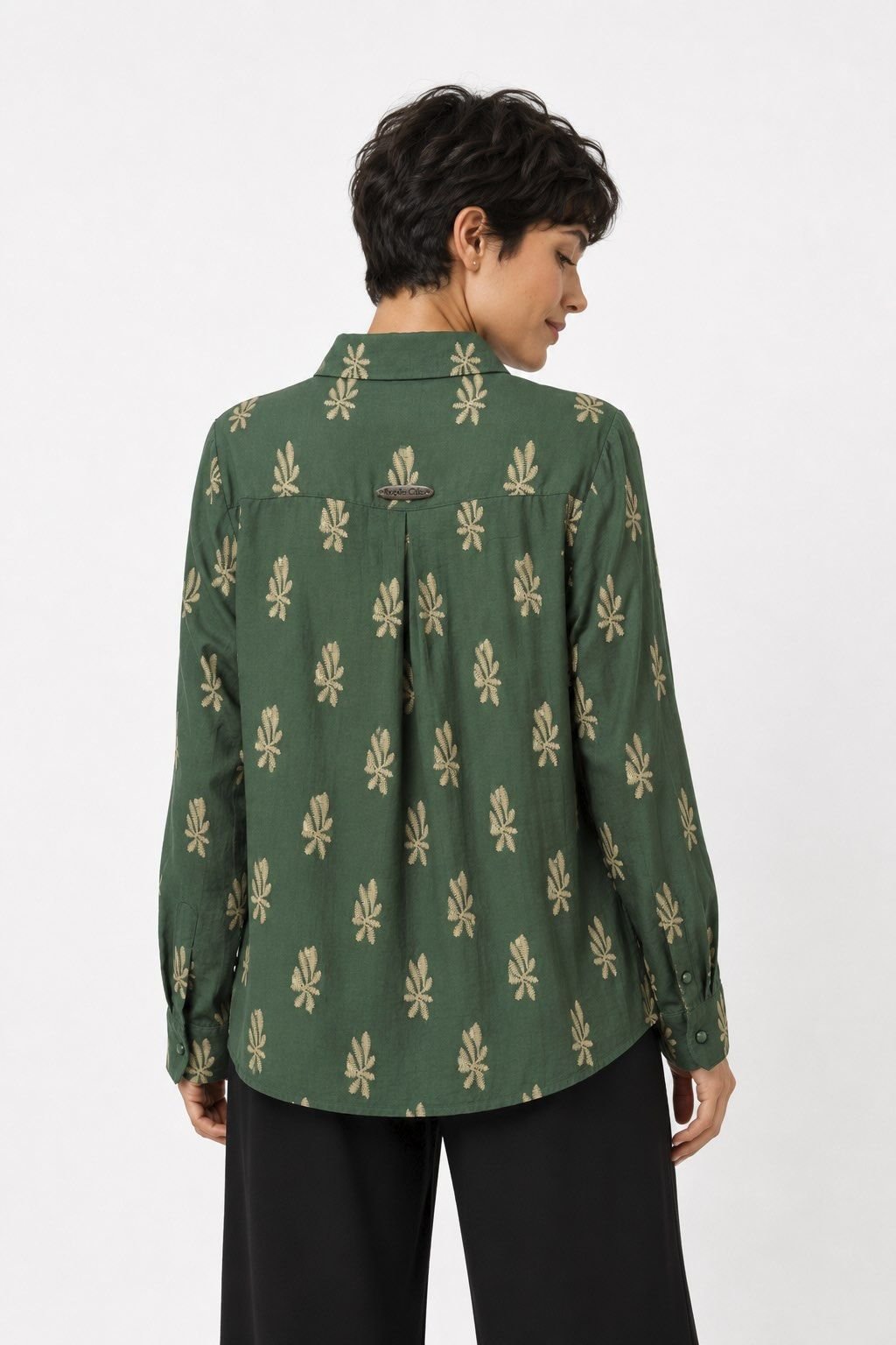 Blusón camisero Hermione granate Poupée Chic - Imagen 3