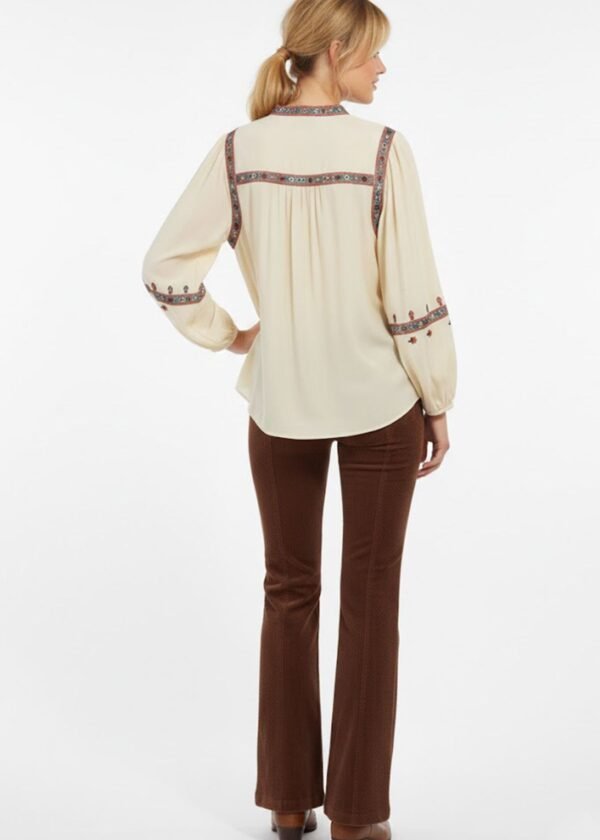 Blusa bordada de manga larga Derhy