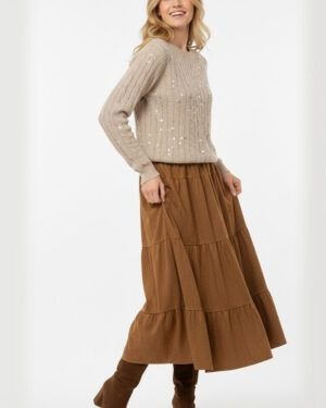 Jersey Nairobi beige + brillos