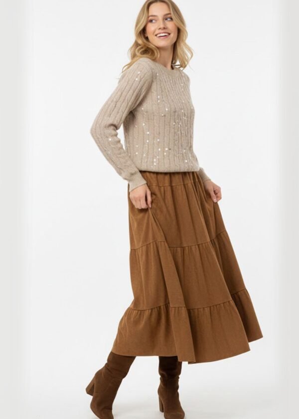 Jersey Nairobi beige + brillos