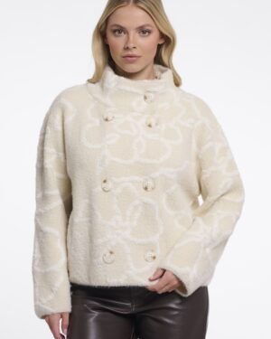 Chaqueta Beth flor beige Rino&Pelle