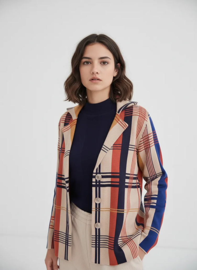 Chaqueta Mondrian beige WNT