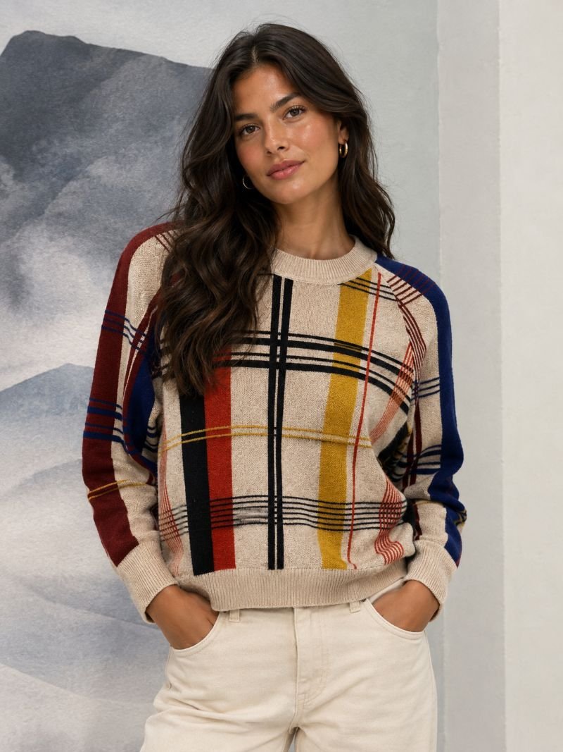 Jersey Mondrian beige WNT