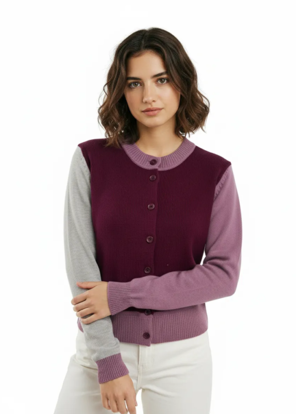 Chaqueta punto morada WNT