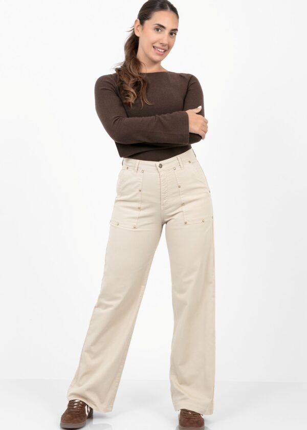 Pantalón vaquero beige Pioneer