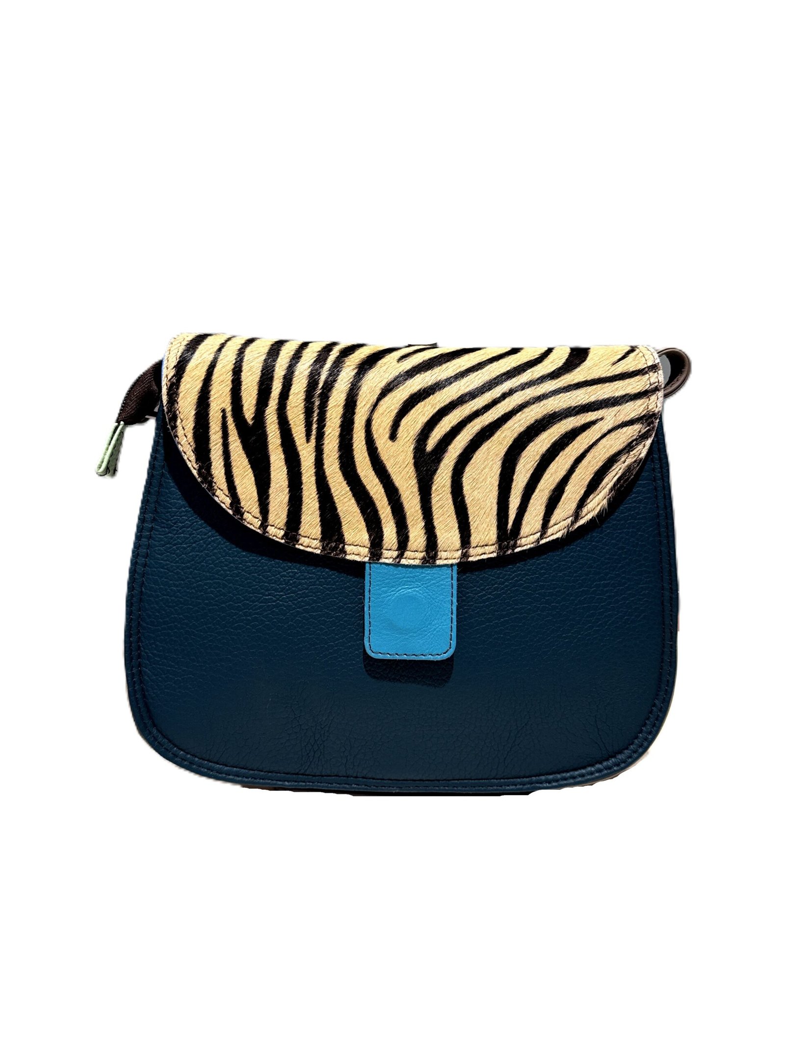 Bolso piel Alice Soruka verde/marino verdoso