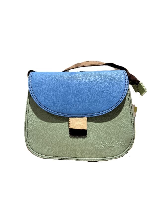 Bolso piel Alice Soruka verde/marino verdoso