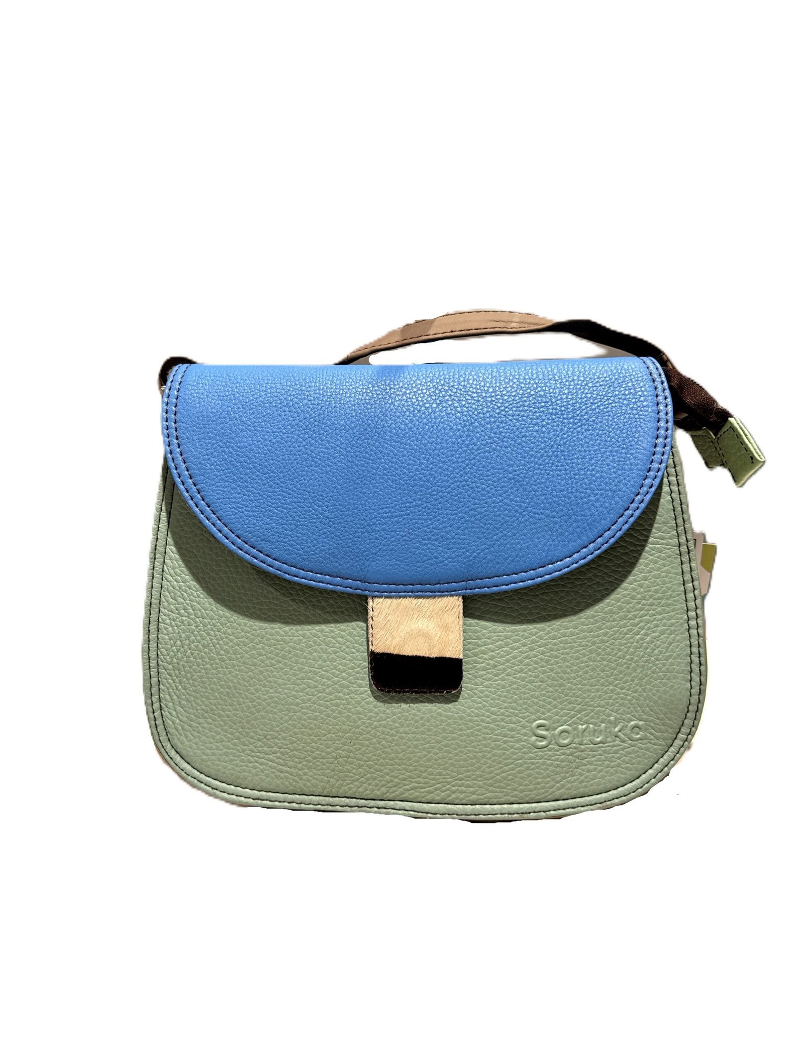Bolso piel Alice Soruka verde/marino verdoso - Imagen 2