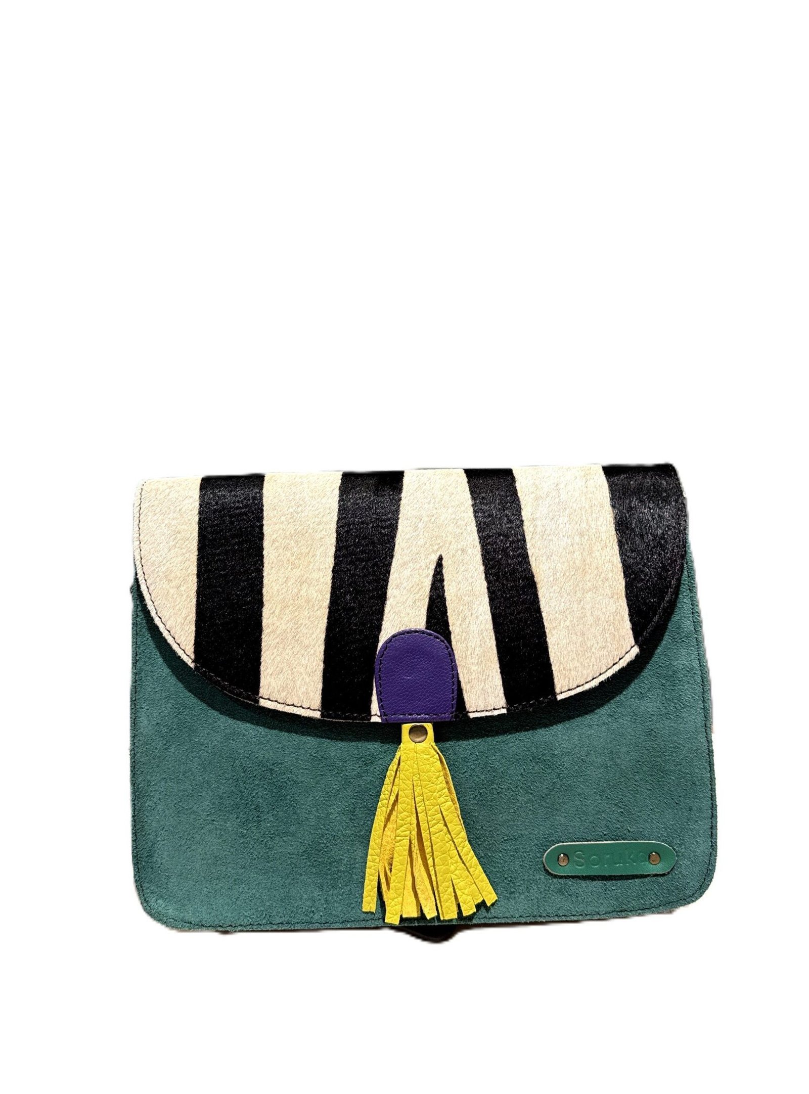 Bolso piel verde Olivia Soruka