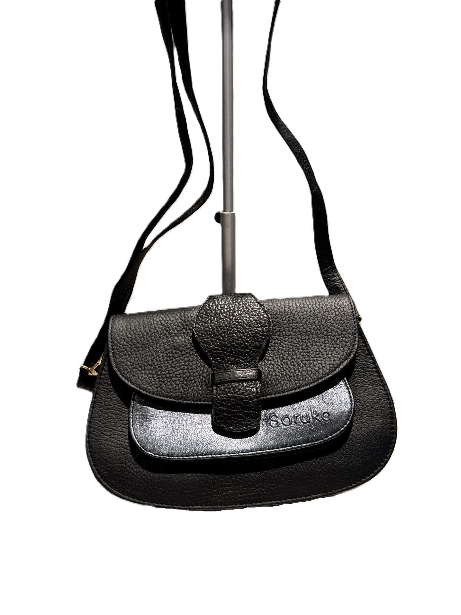 Bolso piel negro Violet Soruka - Imagen 2