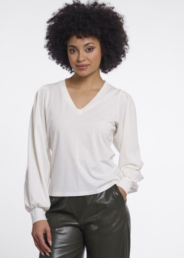 Camiseta blanco roto Ellora Rino&Pelle
