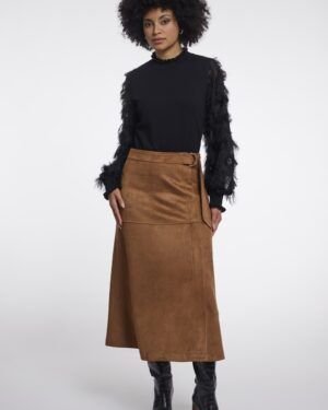 Falda cognac Frosina Rino&Pelle