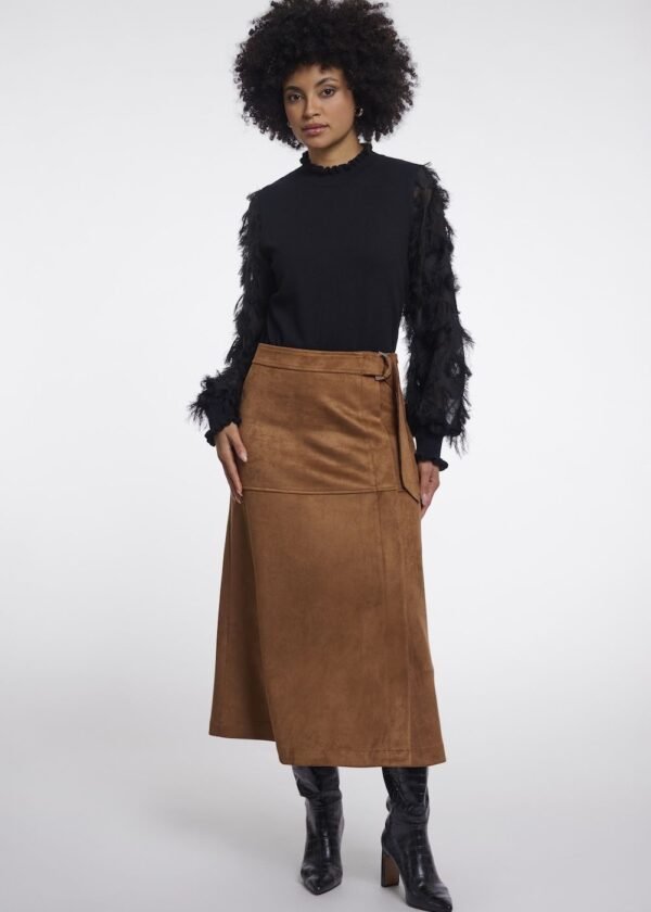 Falda cognac Frosina Rino&Pelle
