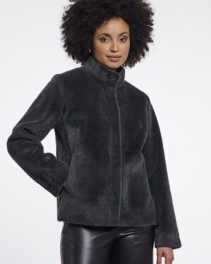 ChaquetĂ³n Madai gris oscuro Rino&Pelle