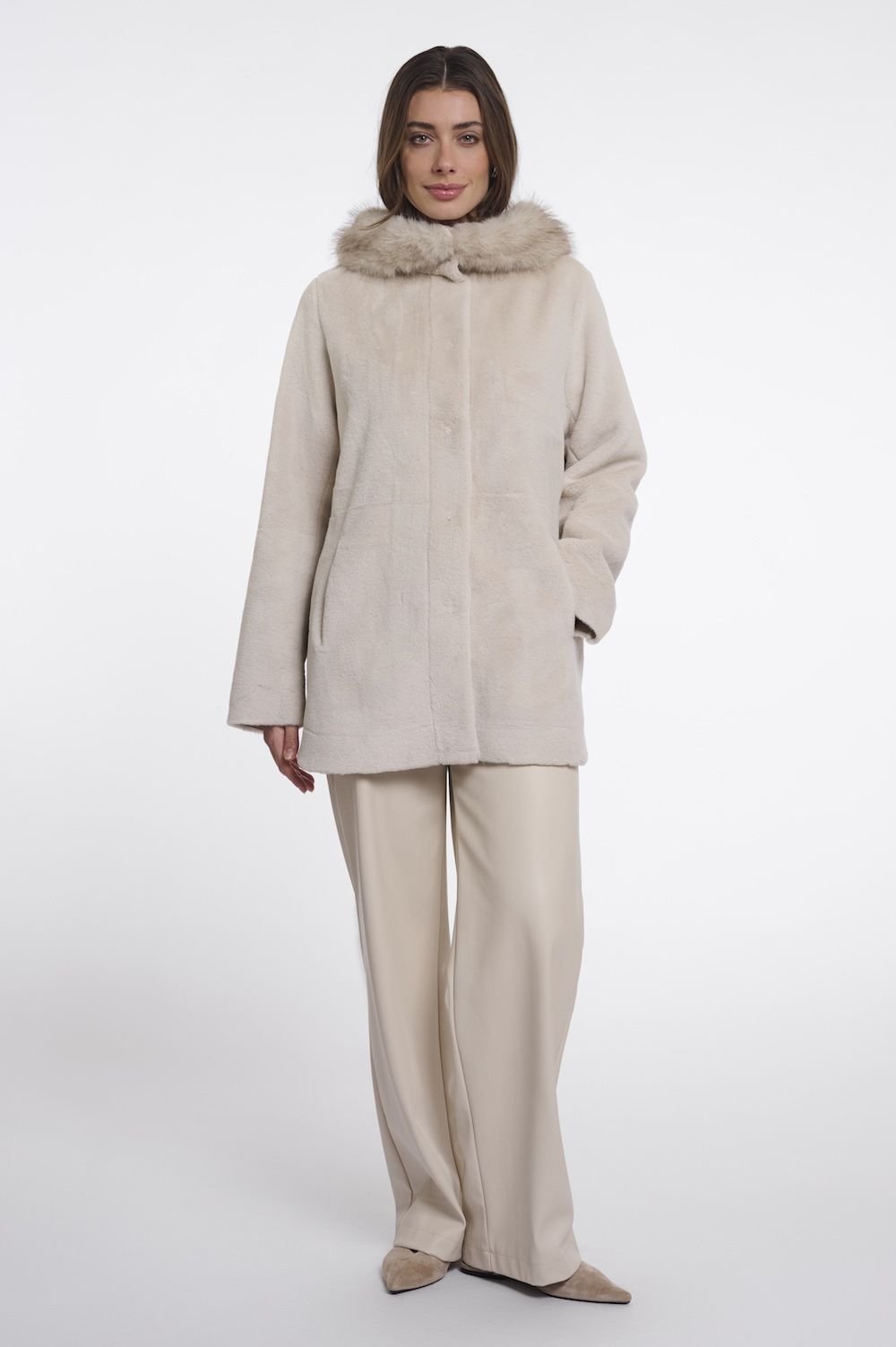 Abrigo beige Mans Rino&Pelle - Imagen 2