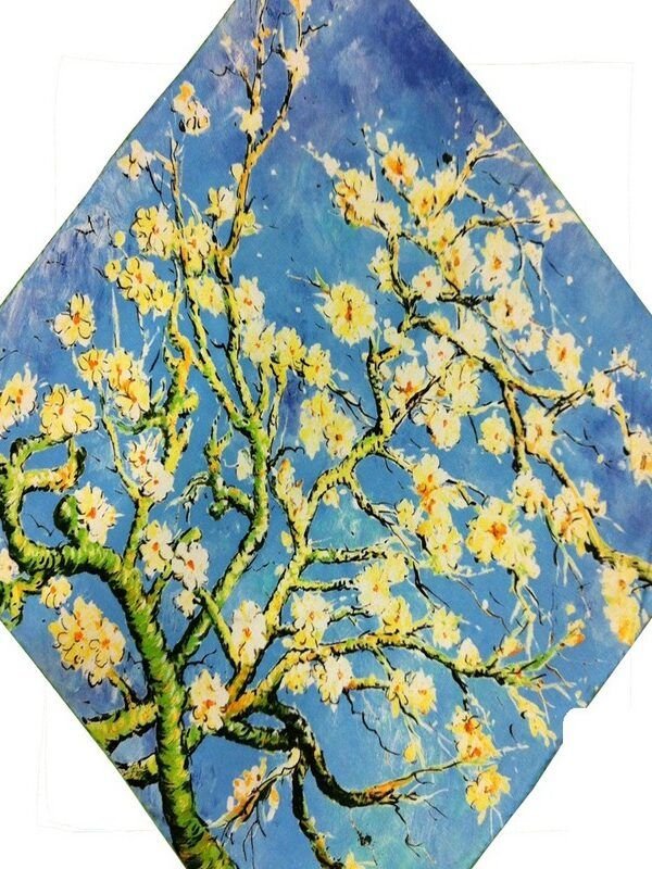 Fular seda "Almendro en flor"