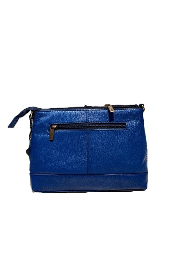 Bolso piel y pana azul Serena