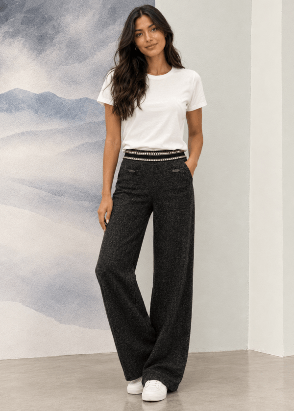 Pantalón gris Coronis Poupée Chic